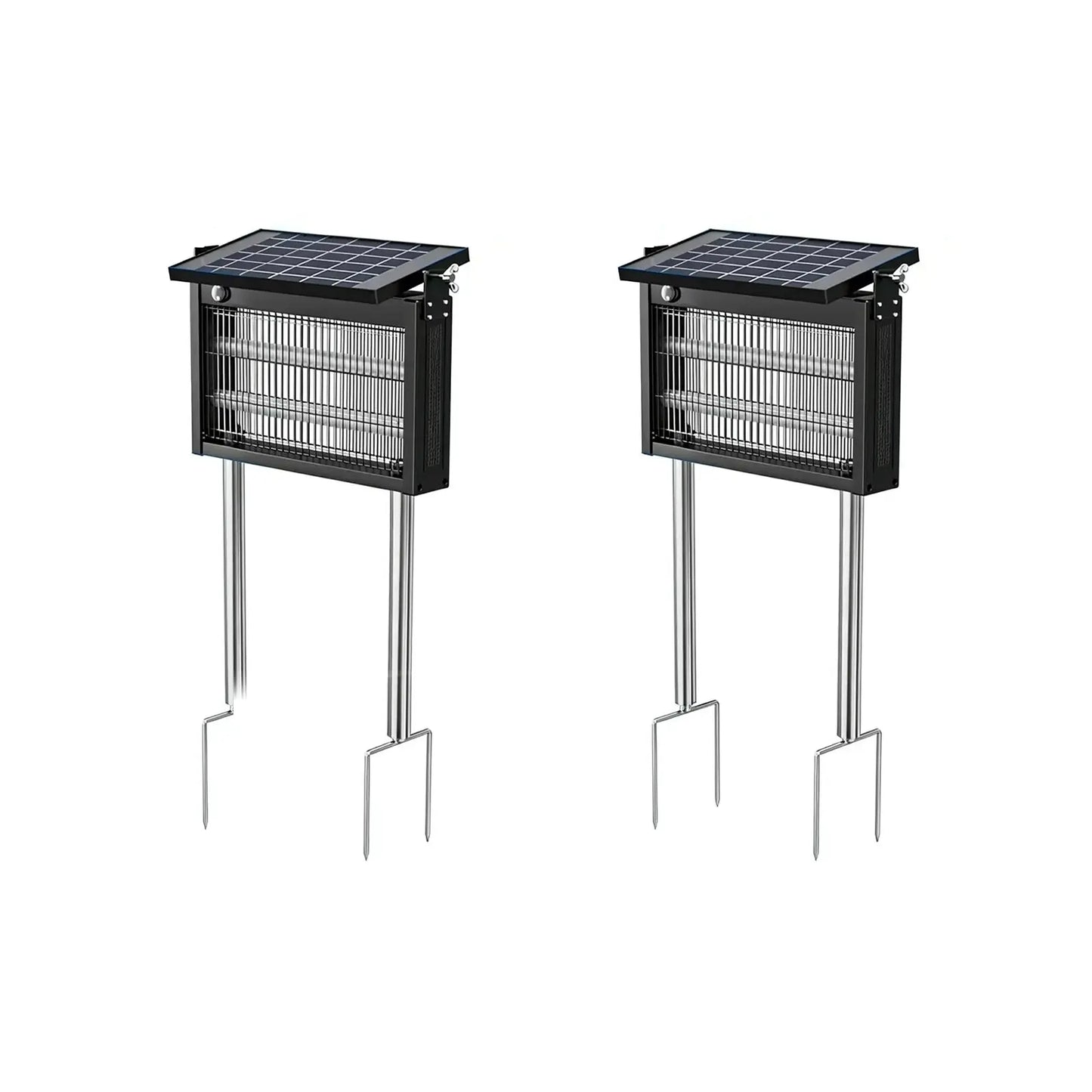Gainstarx Solar-Powered Outdoor Bug Zapper with Smart Light Sensor - Waterproof and Rechargeable Mosquito and Fly Trap for Patio, Backyard, Garden, Camping, and Indoor Use