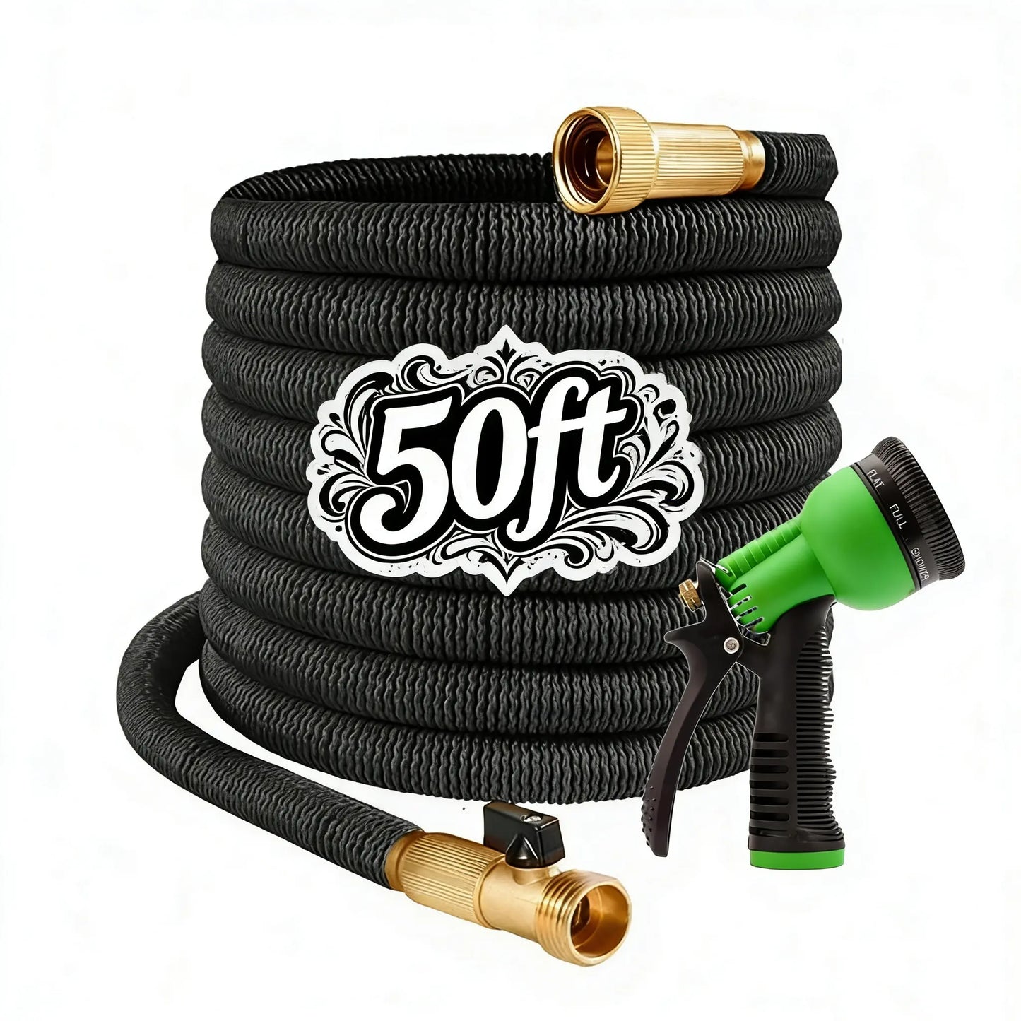 Deluxe Heavy-Duty Expandable Garden Hose - 50/100FT, 4X Stronger Construction for Versatile Outdoor Use - Ideal for Gardening and Gifts