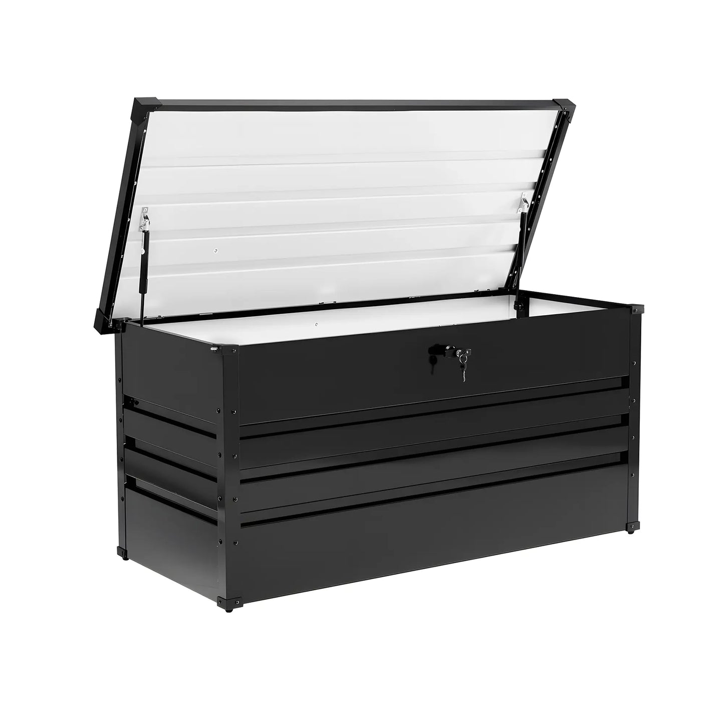 Lockable Outdoor Storage Deck Box - Versatile Bench or Table with Easy Snap-Together Assembly, Weather-Resistant Design for Patio and Pool Areas