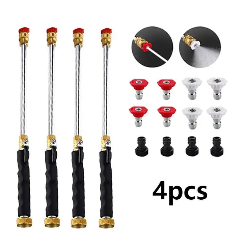 High-Pressure Jet Nozzle Power Washer for Garden Hoses with Dual Nozzles and Quick Connectors | Ideal for Car Washing, Patio, Driveway, and Outdoor Cleaning