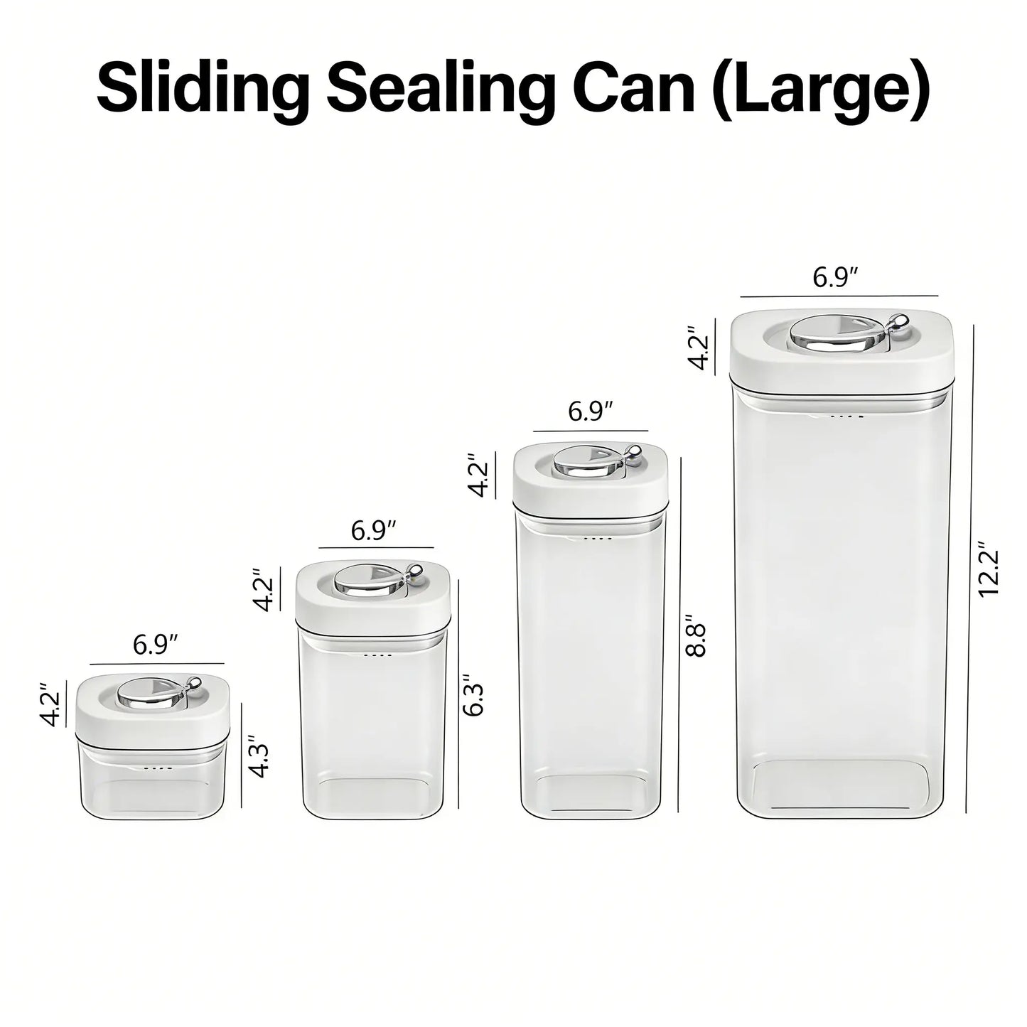 Airtight Insulated Food Storage Set - Stackable Refrigerator and Pantry Organizer Bins with Lids, Clear Odor-Resistant PET Material, Space-Saving Kitchen Storage Solution