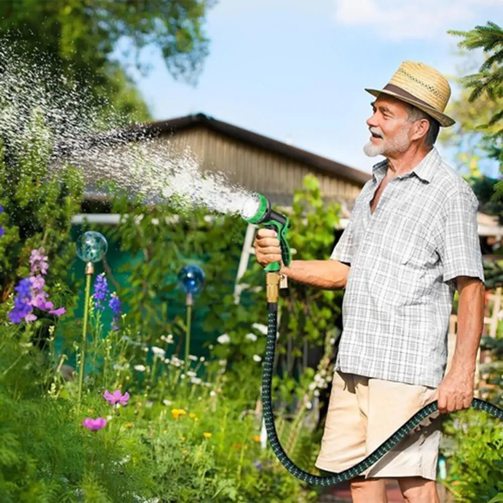 Deluxe Heavy-Duty Expandable Garden Hose - 50/100FT, 4X Stronger Construction for Versatile Outdoor Use - Ideal for Gardening and Gifts