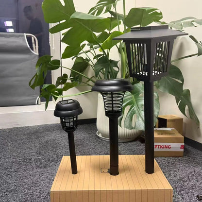 Solar-Powered Mosquito Zapper and Garden Stake Lamp – Dual-Mode Insect Control and Pathway Lighting, Weather-Resistant, Easy Installation, Available in Round and Square Designs