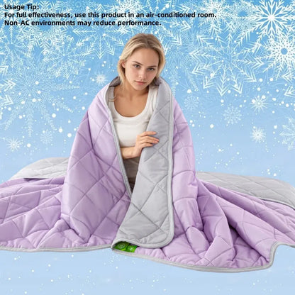 Reversible Double-Sided Cooling Blanket - Lightweight and Breathable Summer Comfort for Sleep and Cozy Living Spaces
