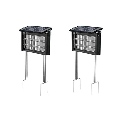 Gainstarx Solar-Powered Outdoor Bug Zapper with Smart Light Sensor - Waterproof and Rechargeable Mosquito and Fly Trap for Patio, Backyard, Garden, Camping, and Indoor Use