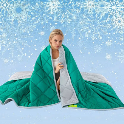 Reversible Double-Sided Cooling Blanket - Lightweight and Breathable Summer Comfort for Sleep and Cozy Living Spaces