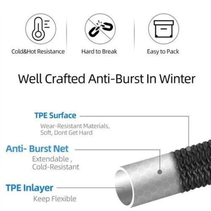 Deluxe Heavy-Duty Expandable Garden Hose - 50/100FT, 4X Stronger Construction for Versatile Outdoor Use - Ideal for Gardening and Gifts