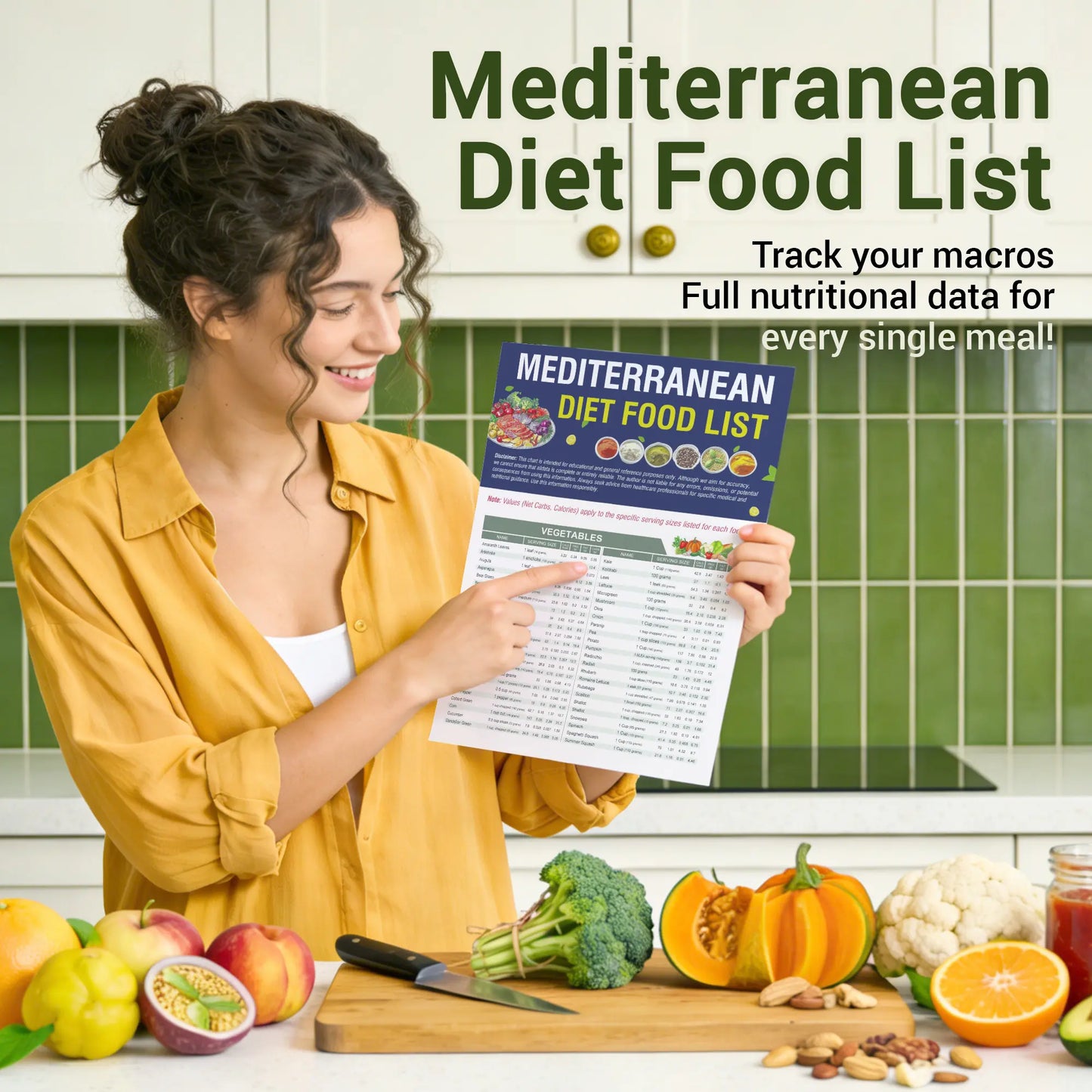 Mediterranean Diet Meal Plan Guide: A Comprehensive Cookbook with 3 Sticque Recipes, User-Friendly Chart, and Brochure for Healthy Living