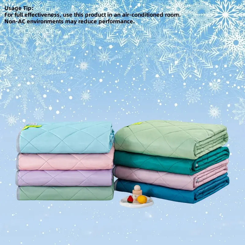 Reversible Double-Sided Cooling Blanket - Lightweight and Breathable Summer Comfort for Sleep and Cozy Living Spaces