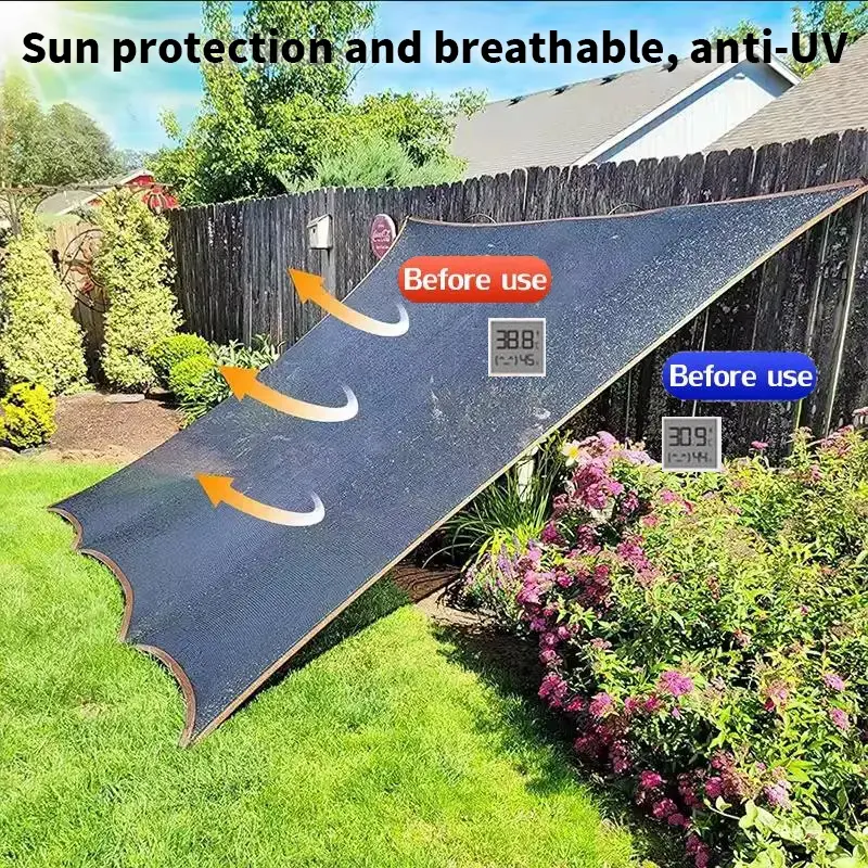 90% Blackout Shade Cloth (2 Pieces, Black) - 10 x 13 Ft UV-Resistant Outdoor Fabric with Reinforced Rivets for Camping, Gardening, Patios, and Greenhouses - Ideal for Outdoor Activities and Easter Gifts