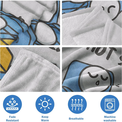 Father's Day Funny Gift for Dad: "Dad Is Not Sleeping" Flannel Blanket - Super Soft Throw for Couch and Napping, Ideal Birthday Gift from Daughter or Son