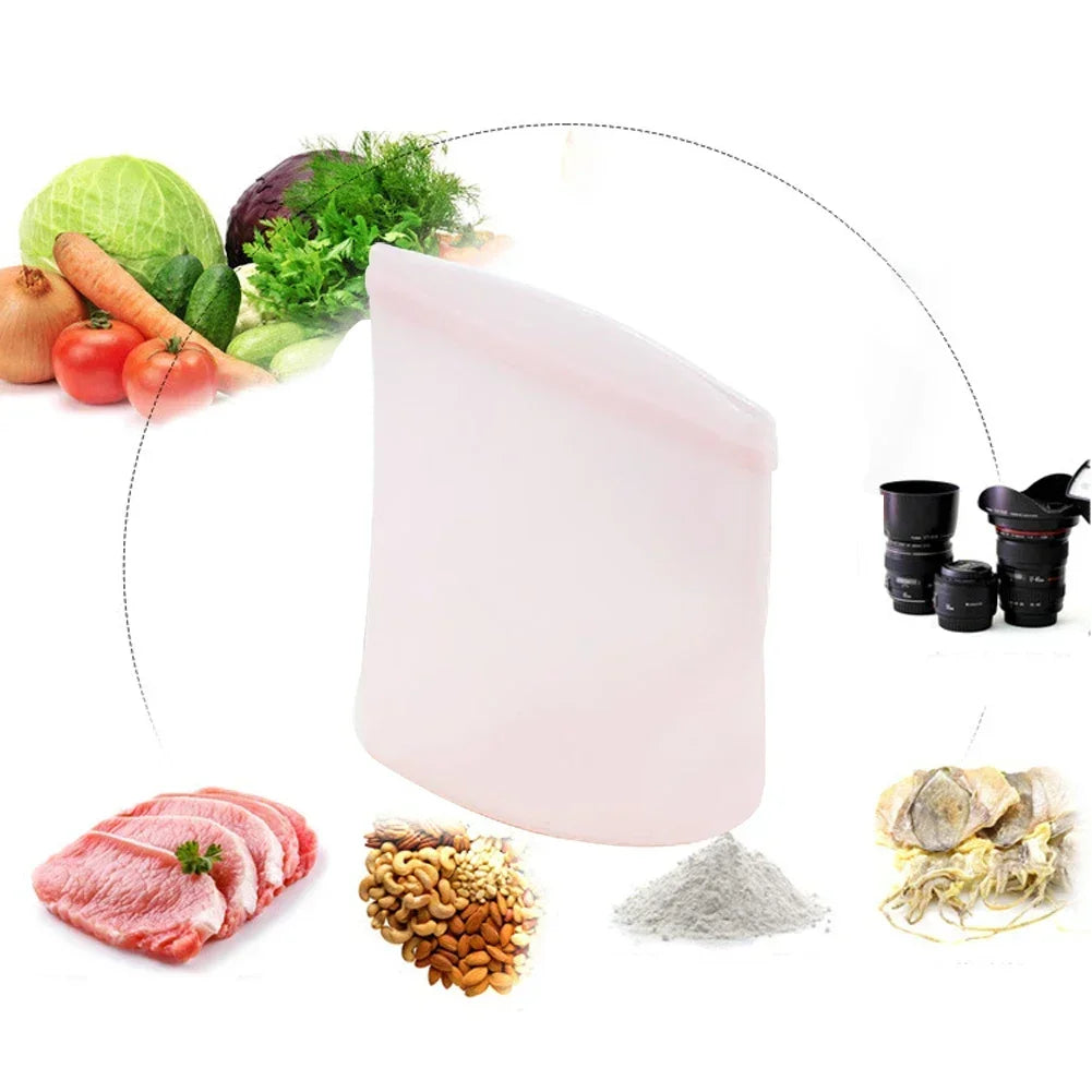 Professional Reusable Silicone Food Storage Bags - Leakproof Ziplock Solutions for Food Preservation and Refrigerator Organization