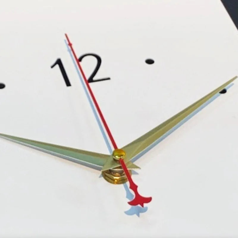 Double-Sided Modern Nordic Wall Clock with Pendulum - Noiseless Design for Living Room and Bedroom Home Decor