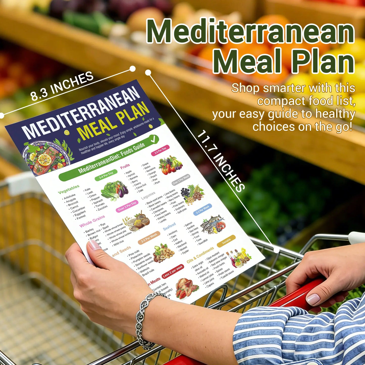 Mediterranean Diet Meal Plan Guide: A Comprehensive Cookbook with 3 Sticque Recipes, User-Friendly Chart, and Brochure for Healthy Living