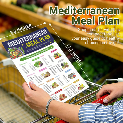 Mediterranean Diet Meal Plan Guide: A Comprehensive Cookbook with 3 Sticque Recipes, User-Friendly Chart, and Brochure for Healthy Living