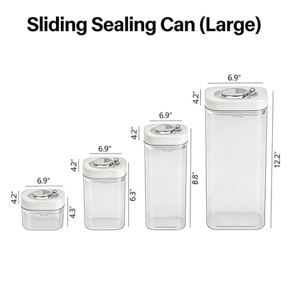Airtight Insulated Food Storage Set - Stackable Refrigerator and Pantry Organizer Bins with Lids, Clear Odor-Resistant PET Material, Space-Saving Kitchen Storage Solution
