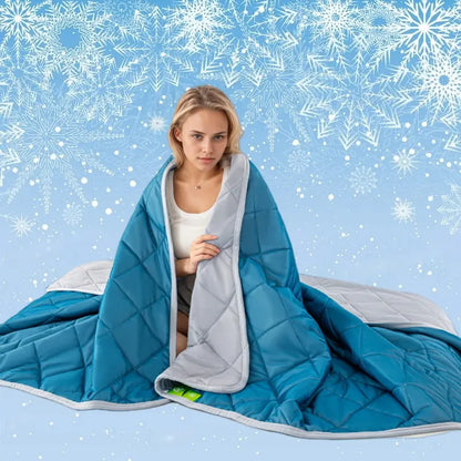 Reversible Double-Sided Cooling Blanket - Lightweight and Breathable Summer Comfort for Sleep and Cozy Living Spaces