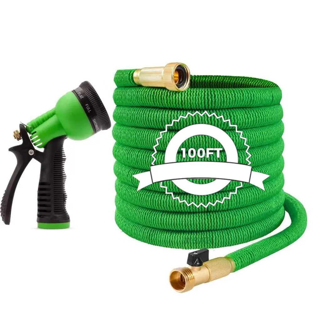 Deluxe Heavy-Duty Expandable Garden Hose - 50/100FT, 4X Stronger Construction for Versatile Outdoor Use - Ideal for Gardening and Gifts