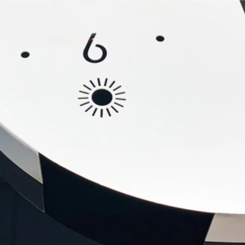 Double-Sided Modern Nordic Wall Clock with Pendulum - Noiseless Design for Living Room and Bedroom Home Decor