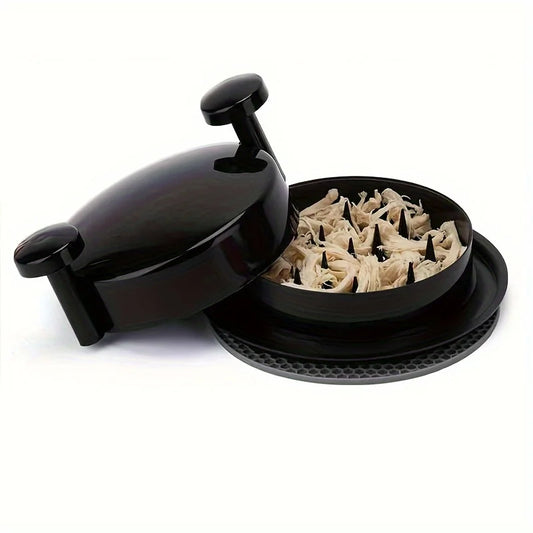 Enhanced Chicken Shredder with Clear Lid, Oversized Non-Slip Blade for Meat and Vegetables, Effortless Cleaning
